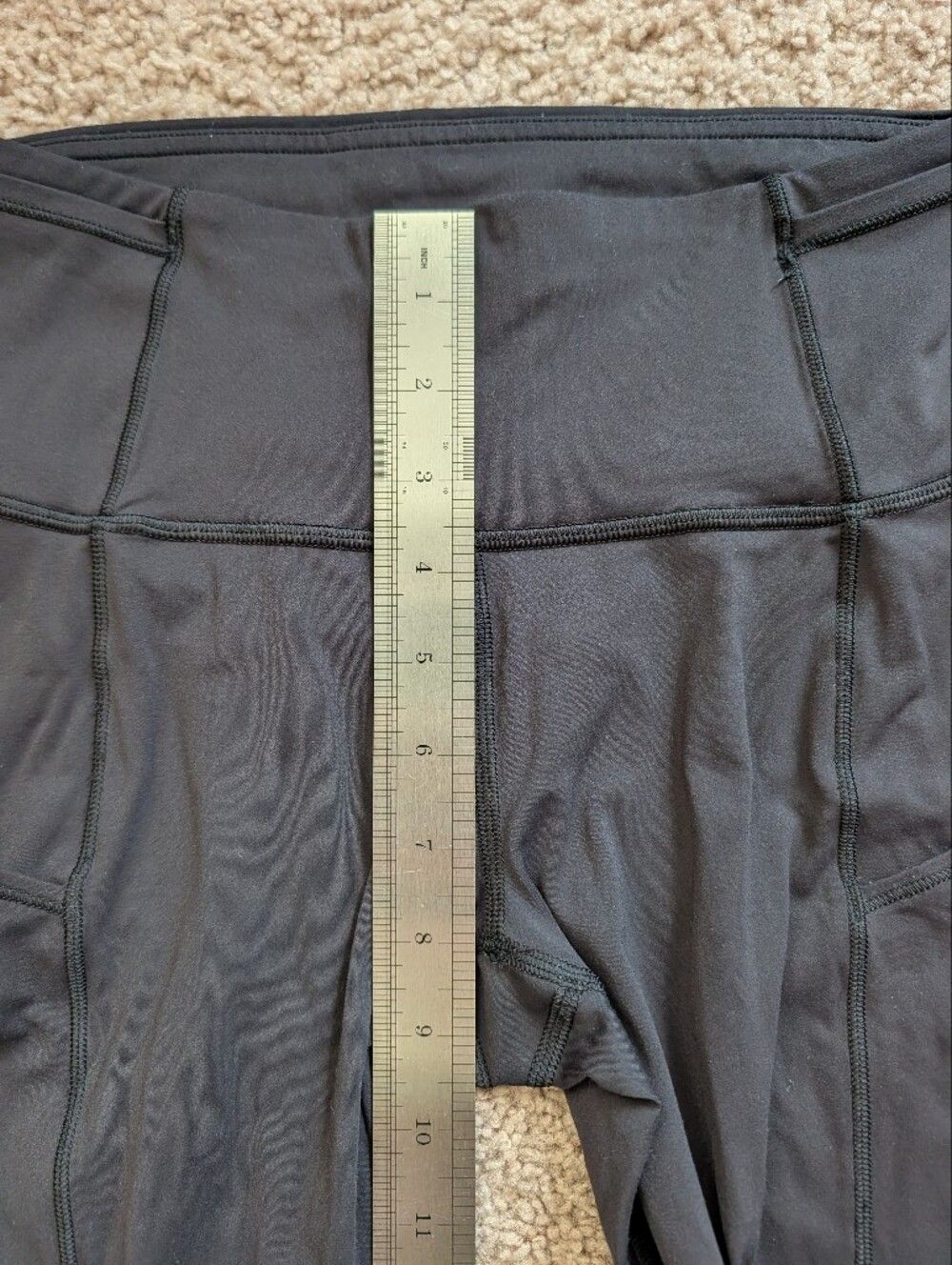 Lululemon Black Suede Fast and Free High-Rise Tight 28" Inseam Leggings Size 4 - Picture 12 of 16